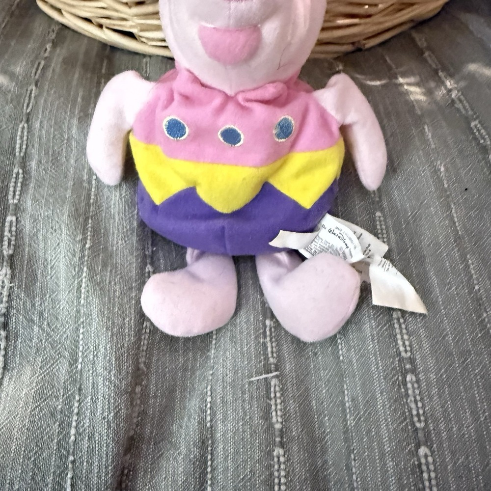 Disney Store‎ Easter Egg Piglet 7" Stuffed Animal Mini Bean Bag Plush Spring VTG - Picture 3 of 8